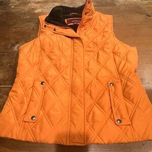 Weatherproof Women's Quilted Orange Vest